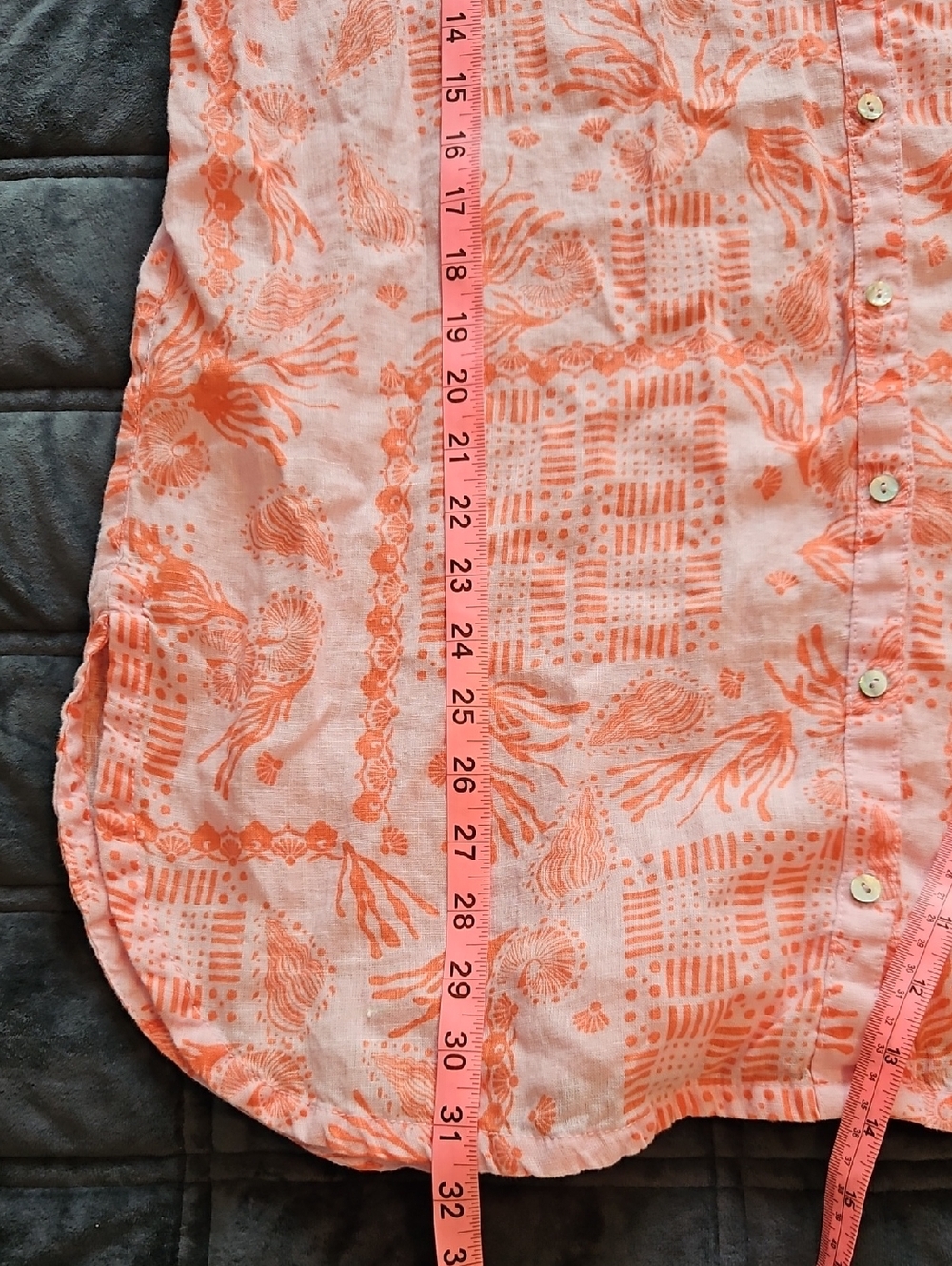Sigrid Olsen Linen Coastal Tunic Button Down, L, Coastal Grandma, Euro, Swim - Picture 11 of 12